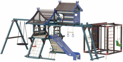 Детская деревянная игровая площадка Хижина Санторини Фару